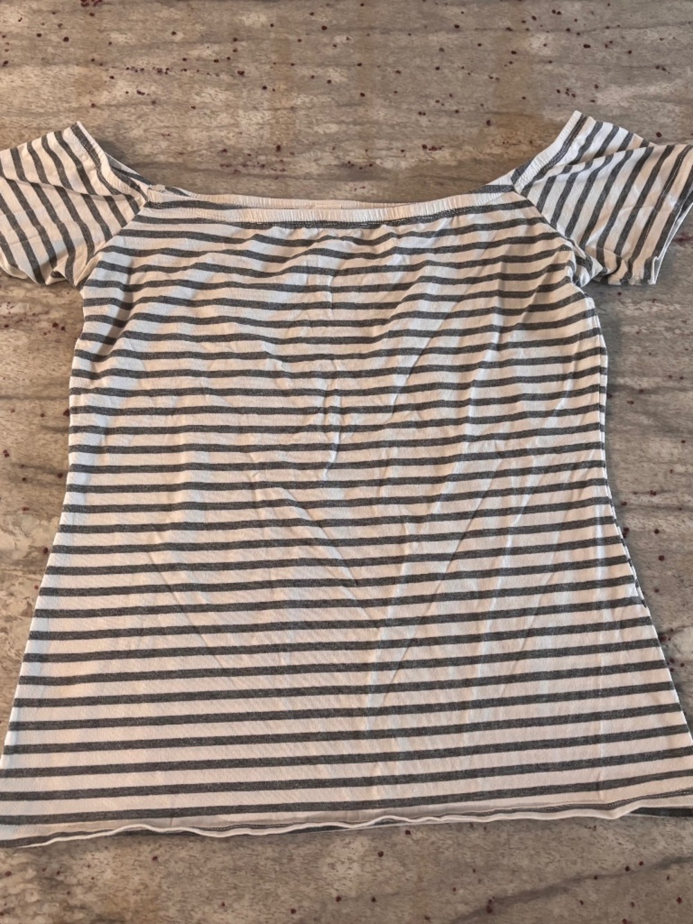 Garage Off Should Fitted Stretch Striped Shirt - Size L